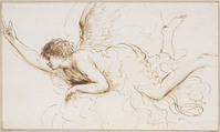 H 048
<br/>
Engel, rustend op wolken
<br/>
<em>Guercino (1591-1666)</em>